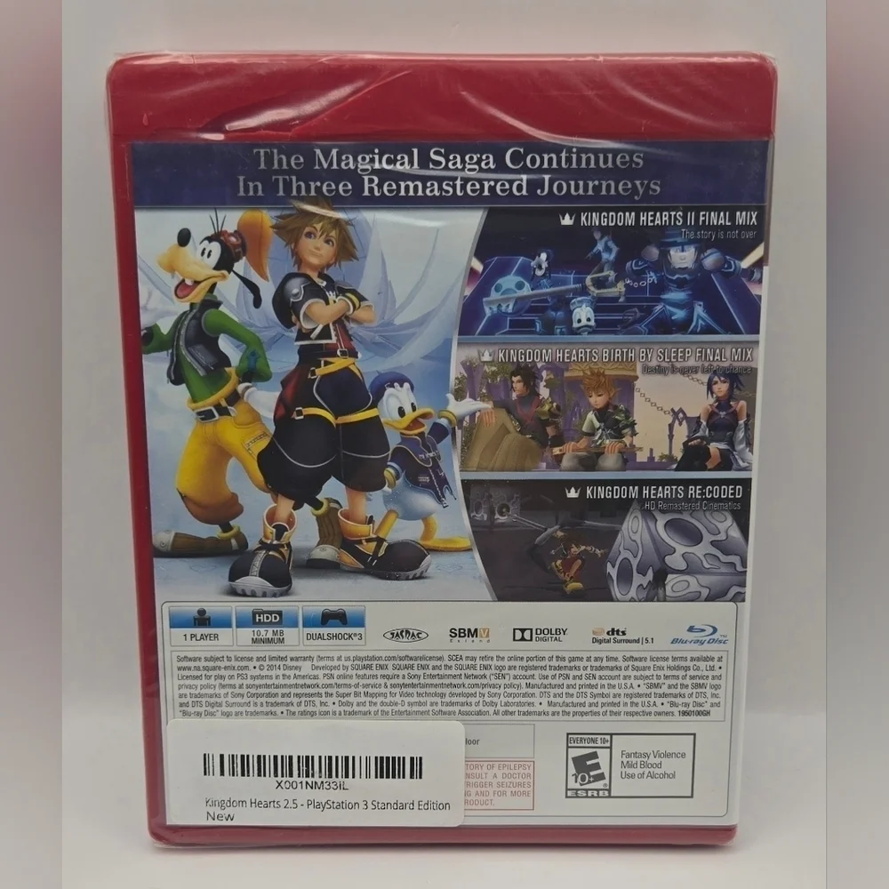 Kingdom Hearts HD 1.5 Remix PS3 Sealed JRPG Disney Square Enix - Picture 2 of 7